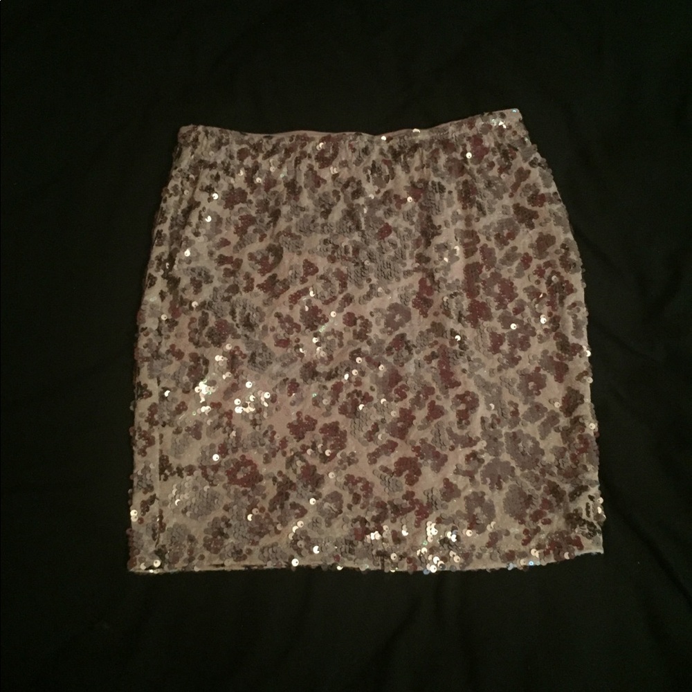 Gold Sequin Mini Skirt
